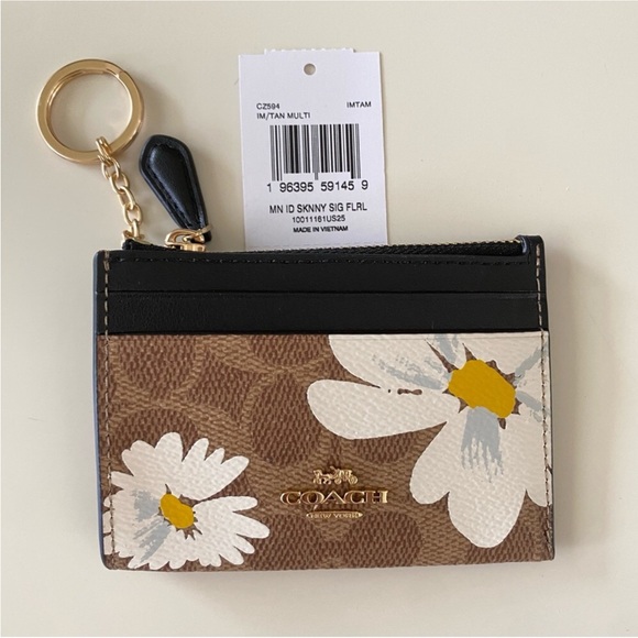 Coach Mini Skinny Id Case With Floral Print - Picture 4 of 9